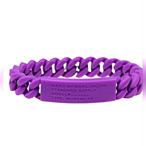 Marc By Marc Jacobs Purple Chain-Link Stretch Braclet Silicone - Picture 1 of 1